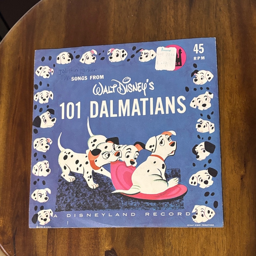 Disney's 101 Dalmatians Blue Vinyl Record